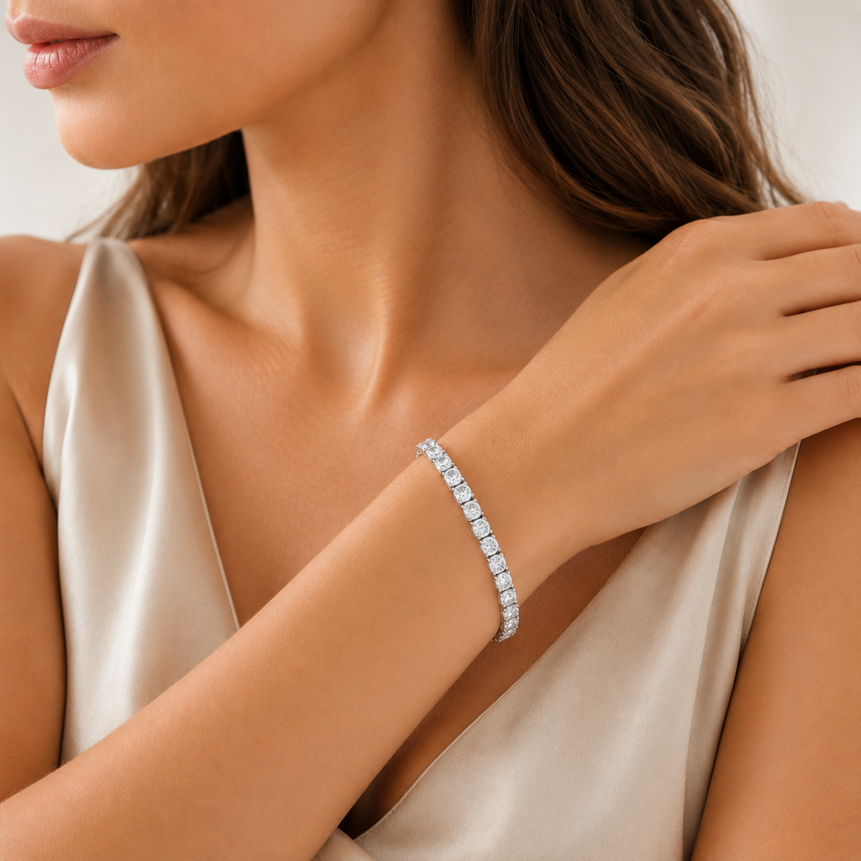 Bransoletka diamentowa, białe złoto 6,00 ct Ekskluzywne Zegarki