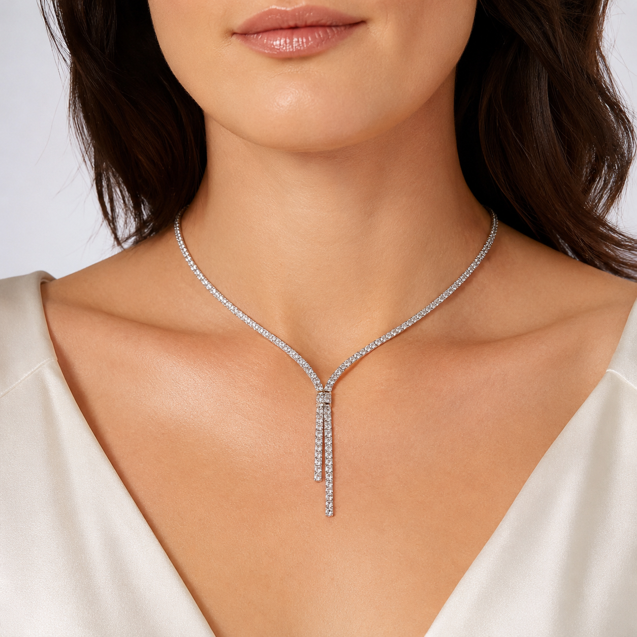 Naszyjnik diamentowy, białe złoto 3,21 ct Ekskluzywne Zegarki