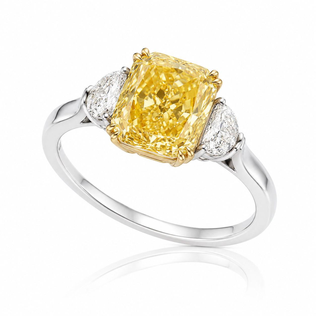 Pierścionek diamentowy, białe złoto 3,57 ct Ekskluzywne Zegarki
