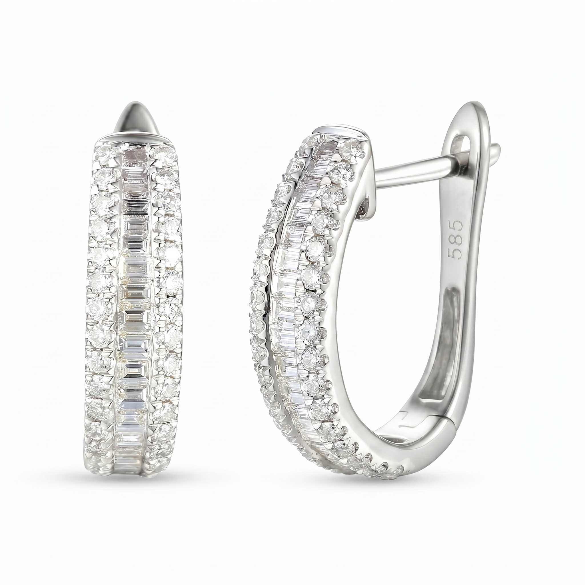 Kolczyki diamentowe, białe złoto 0,63 ct Ekskluzywne Zegarki