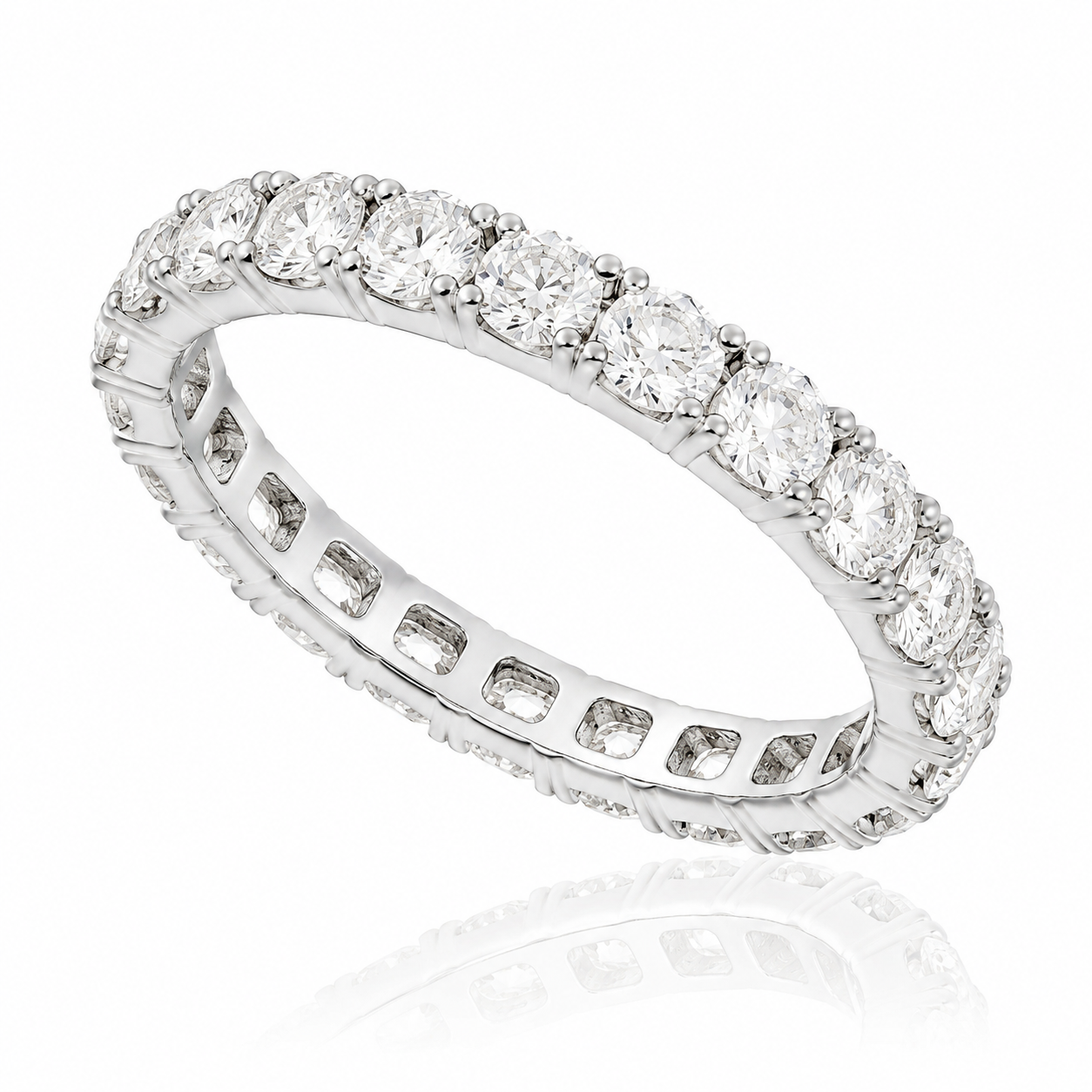 Pierścionek diamentowy, białe złoto 3,24 ct Ekskluzywne Zegarki