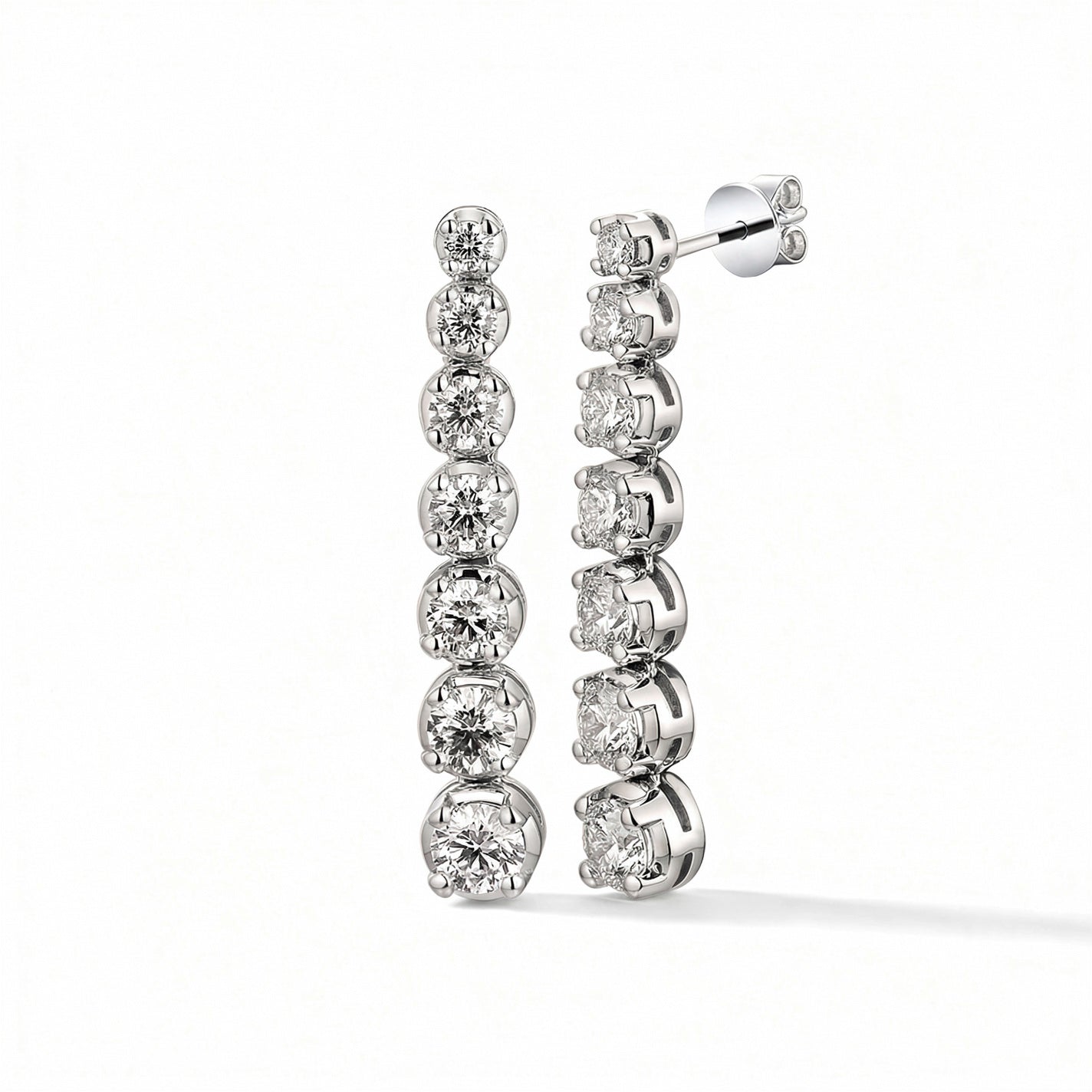 Kolczyki diamentowe, białe złoto 2,54 ct Ekskluzywne Zegarki