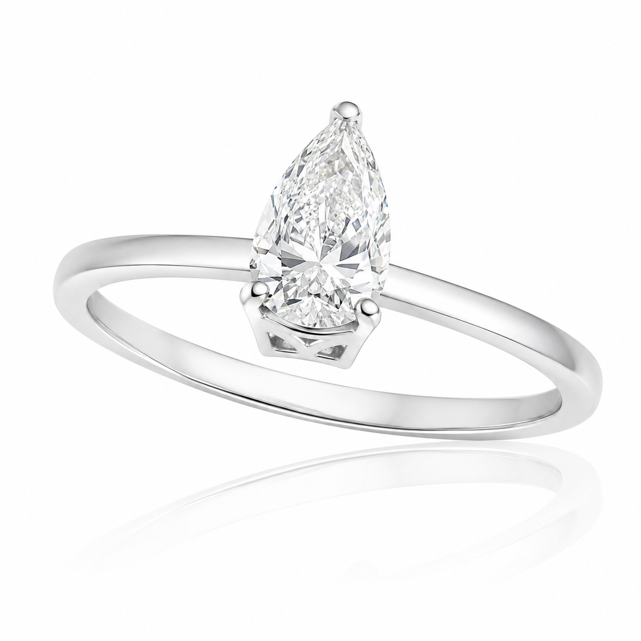 Pierścionek diamentowy, białe złoto 0,50 ct Ekskluzywne Zegarki