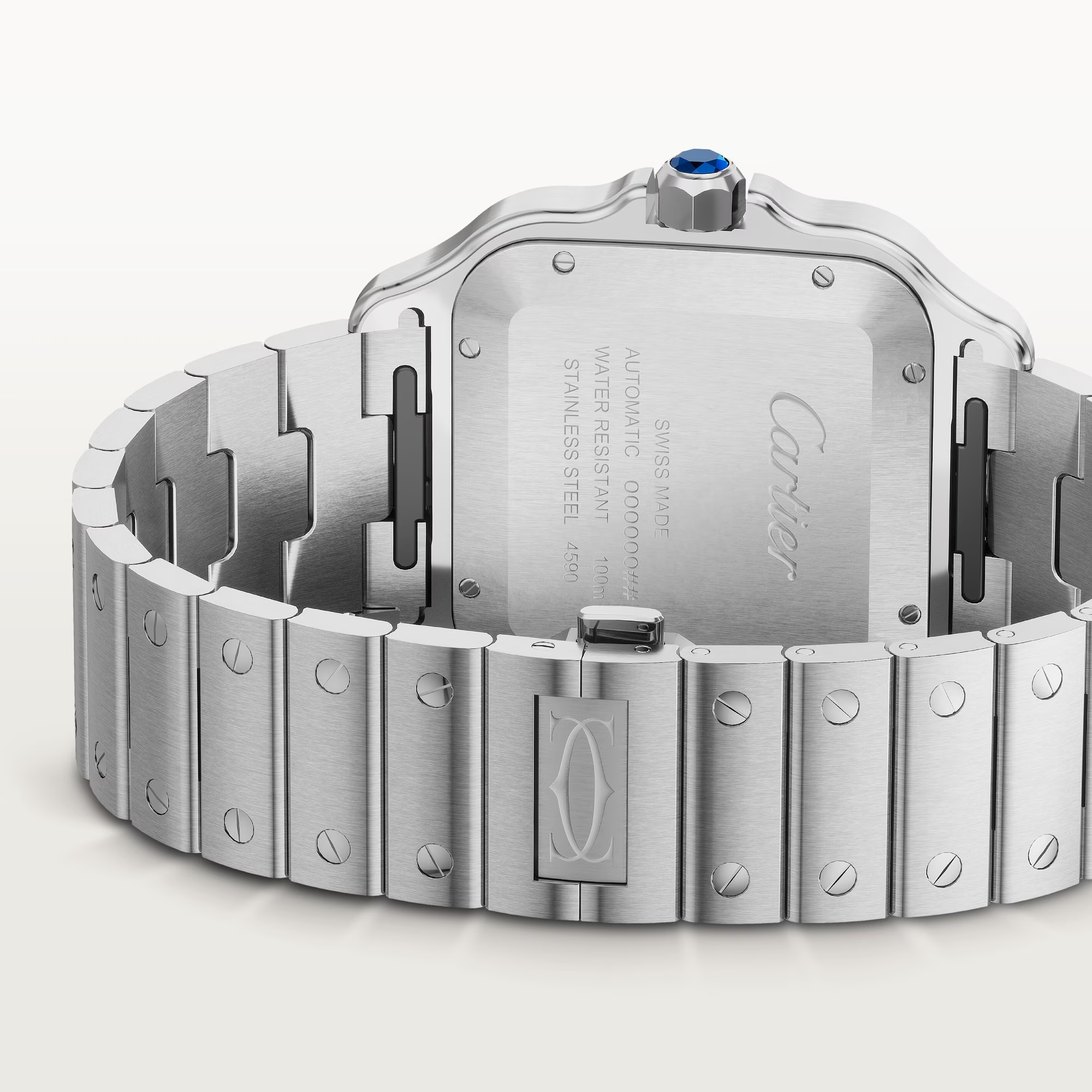 Cartier Santos de Cartier Large Blue Ekskluzywne Zegarki