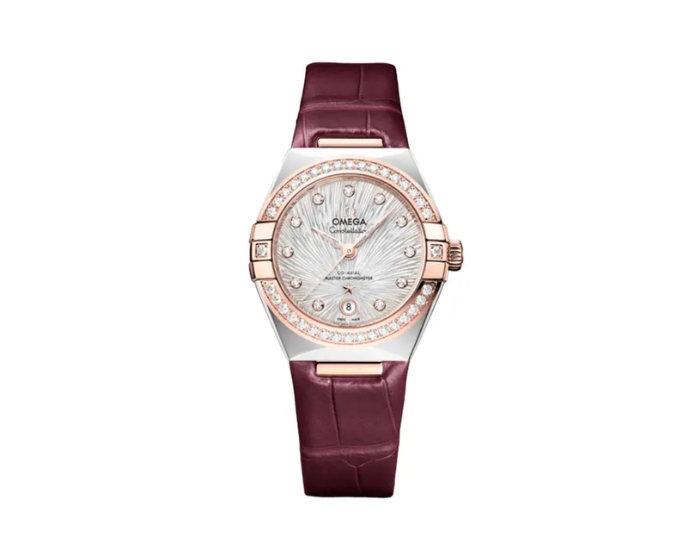 Omega Constellation Co-Axial Master Chronometer 29mm Gold on Alligator Ekskluzywne Zegarki