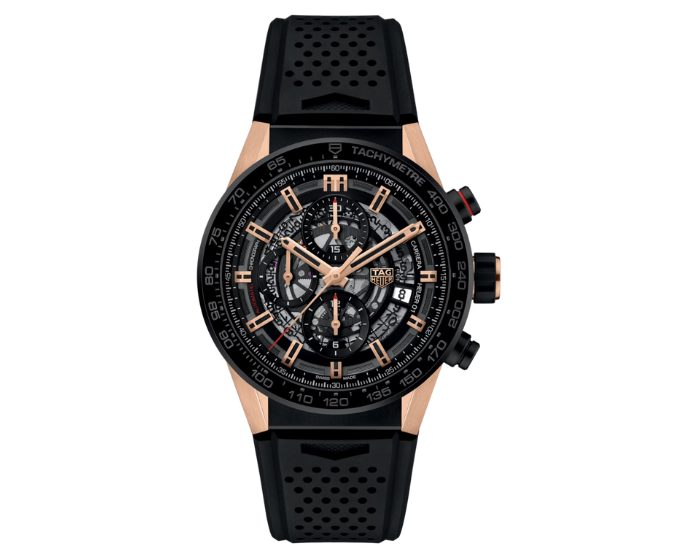 TAG Heuer Carrera 01 Tytan Różowe Złoto Ekskluzywne Zegarki