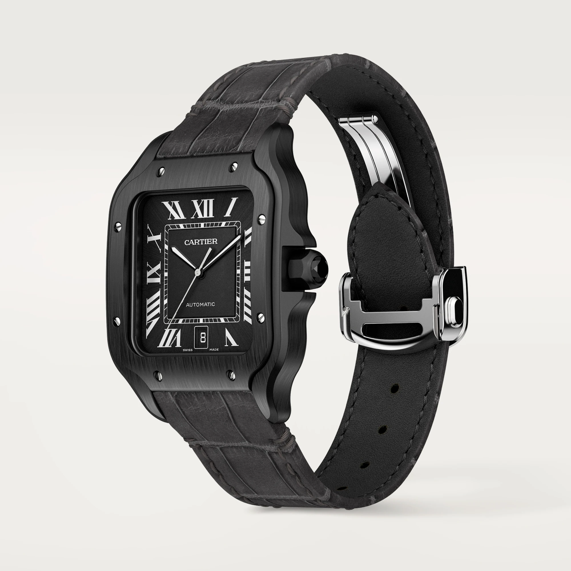 Cartier Santos de Cartier Large Black Ekskluzywne Zegarki