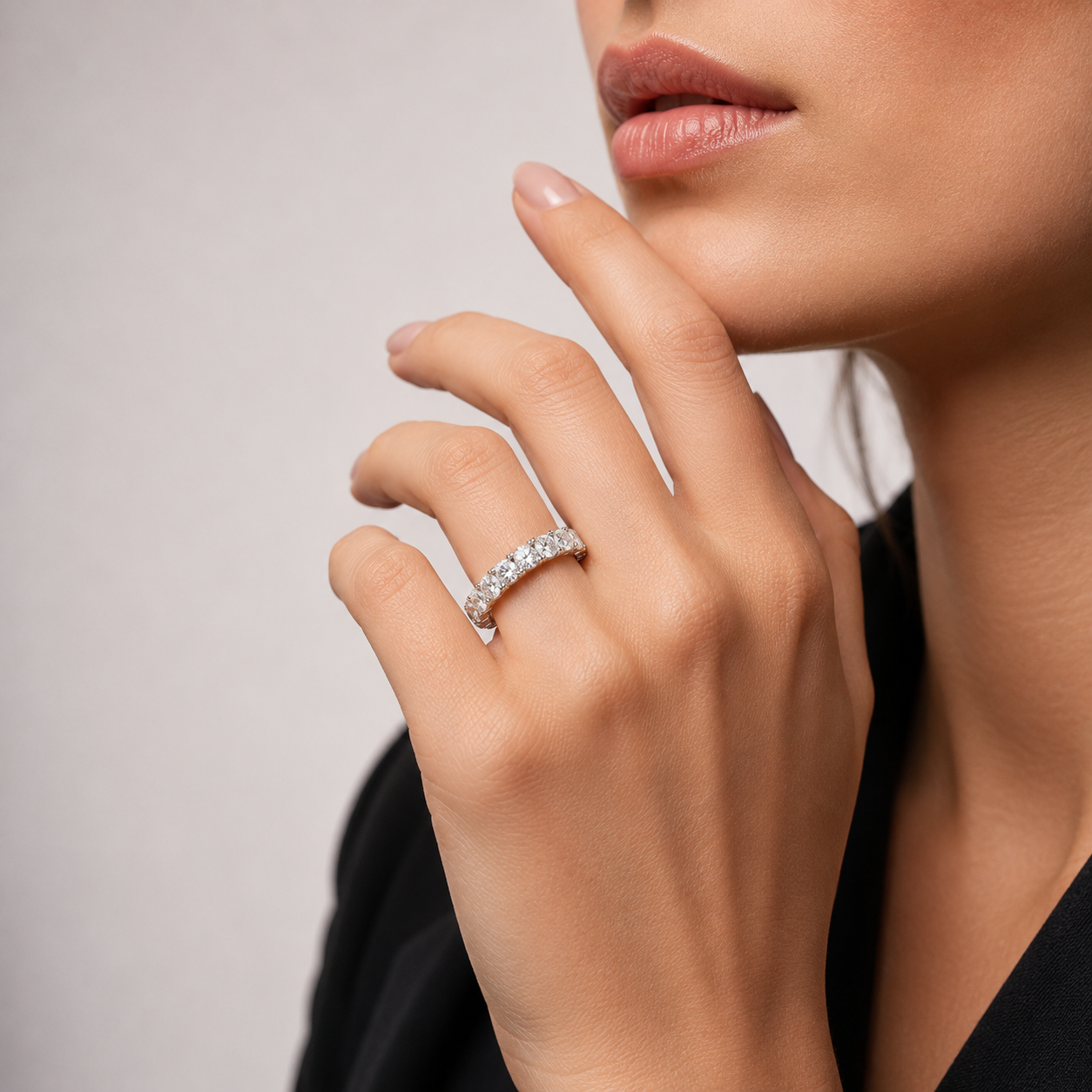 Pierścionek diamentowy, białe złoto 3,24 ct Ekskluzywne Zegarki