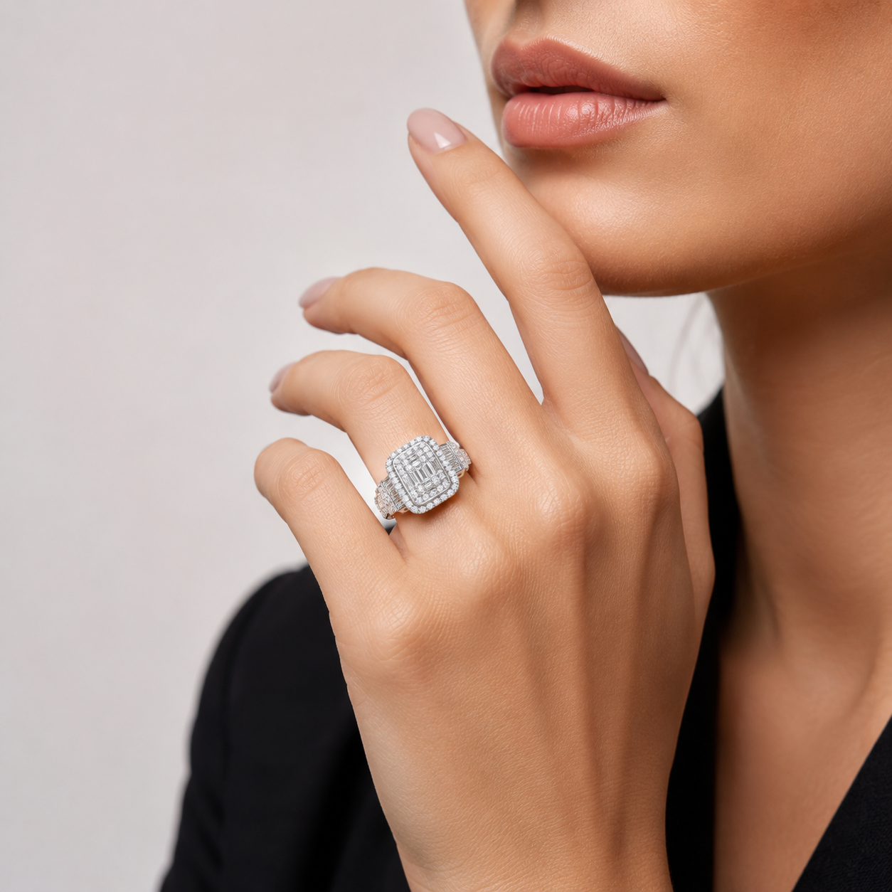 Pierścionek diamentowy, białe złoto 1,62 ct Ekskluzywne Zegarki