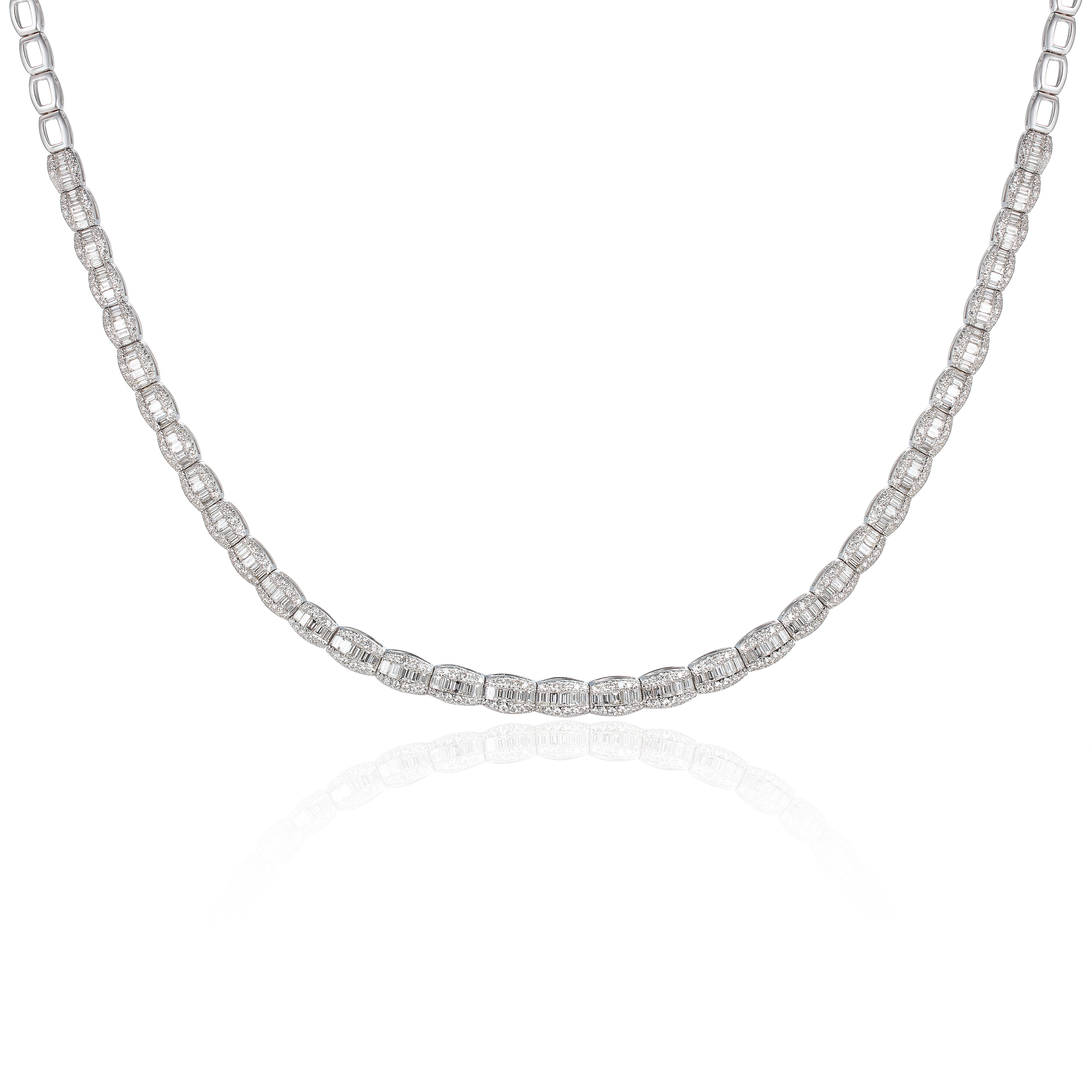 Naszyjnik diamentowy, białe złoto 9,63 ct Ekskluzywne Zegarki