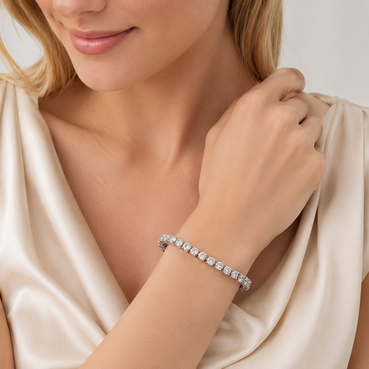 Bransoletka diamentowa, białe złoto 8,91 ct Ekskluzywne Zegarki