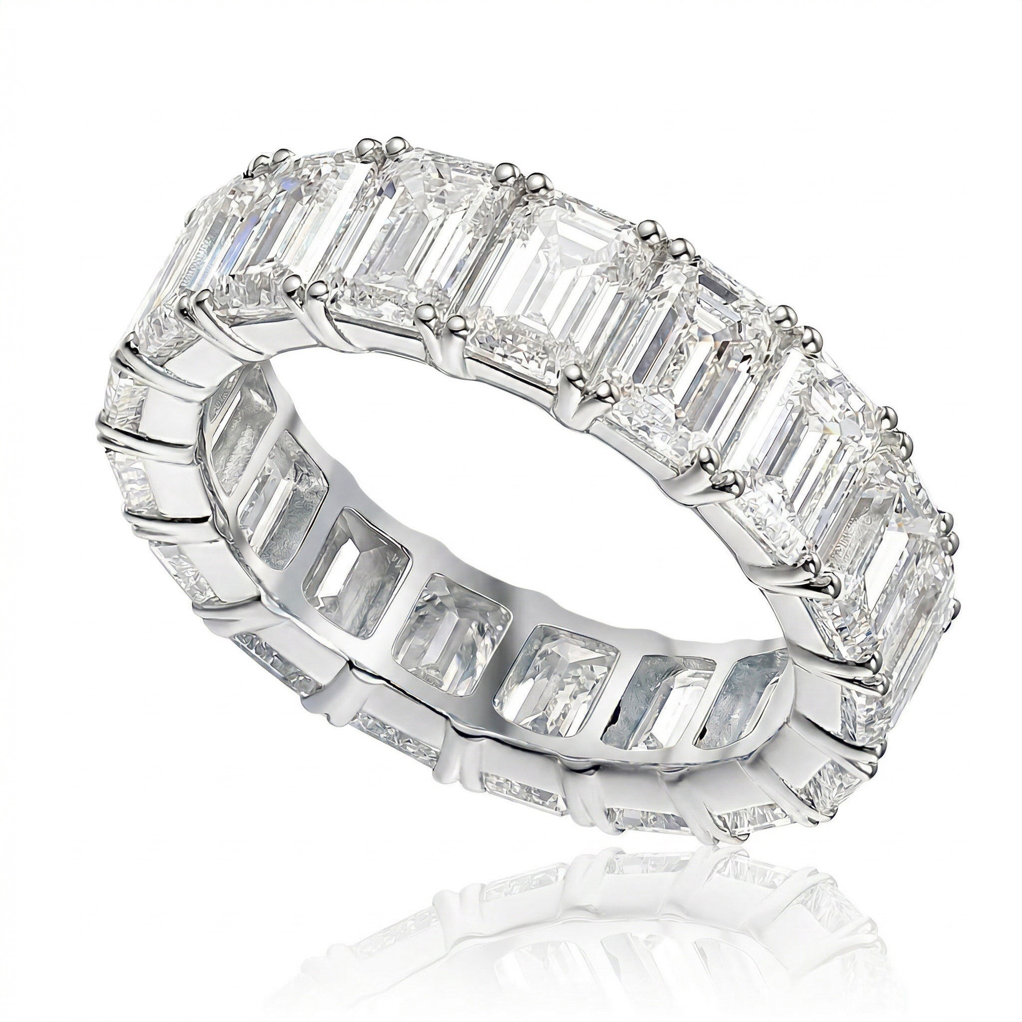 Pierścionek diamentowy, białe złoto 8,50 ct Ekskluzywne Zegarki