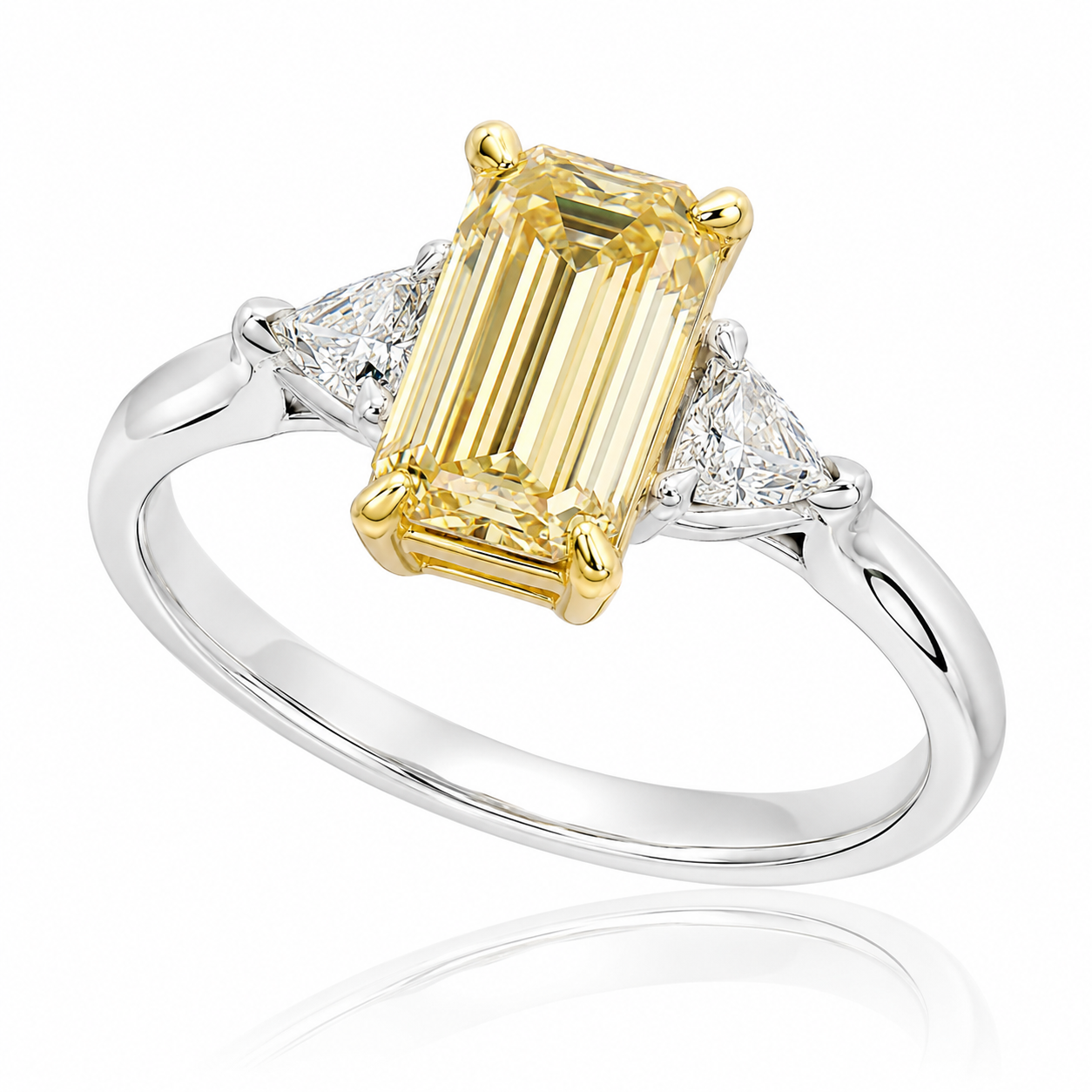 Pierścionek diamentowy, białe złoto 3,50 ct Ekskluzywne Zegarki