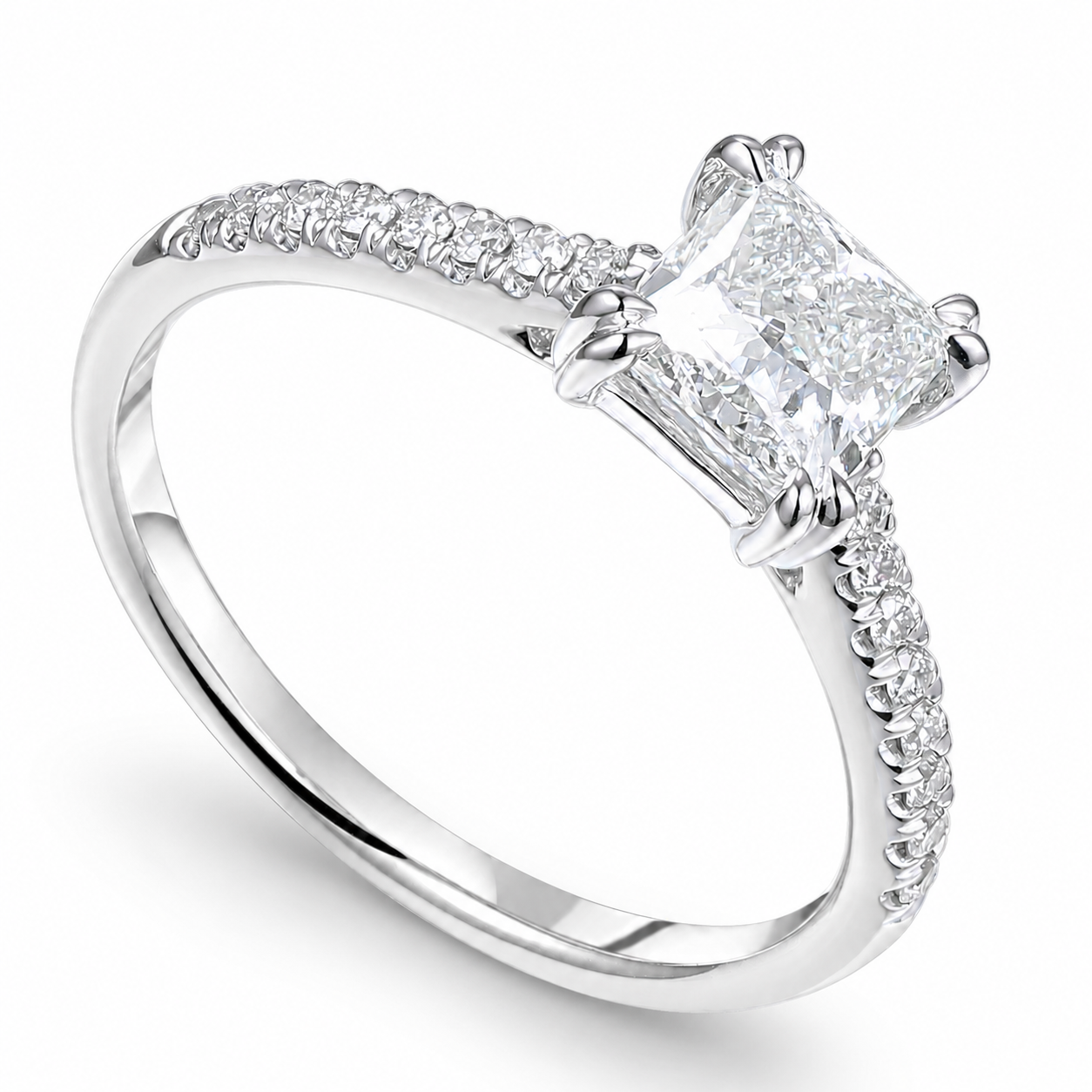 Pierścionek diamentowy, białe złoto 0,60 ct Ekskluzywne Zegarki