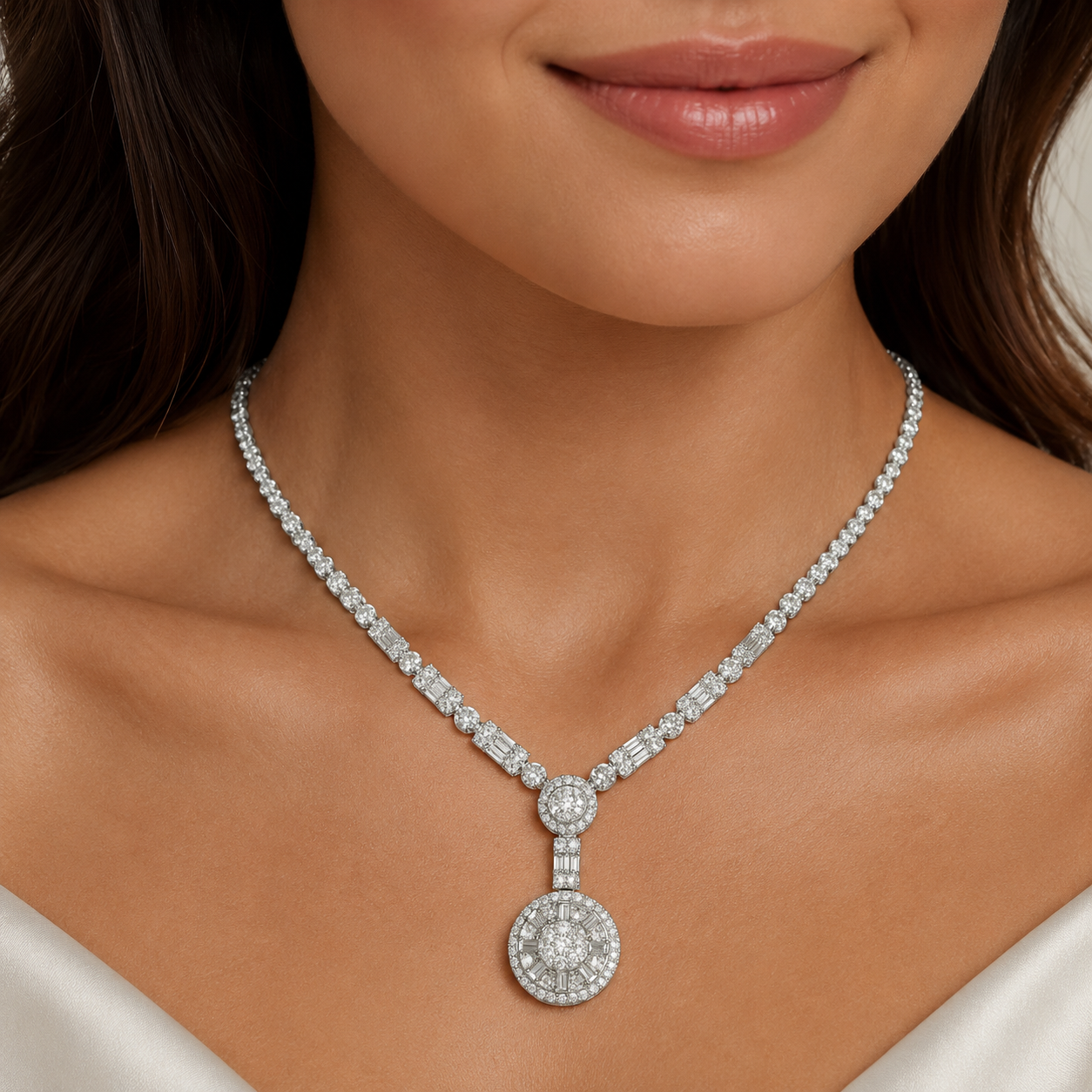 Naszyjnik diamentowy, żółte złoto 4,28 ct Ekskluzywne Zegarki