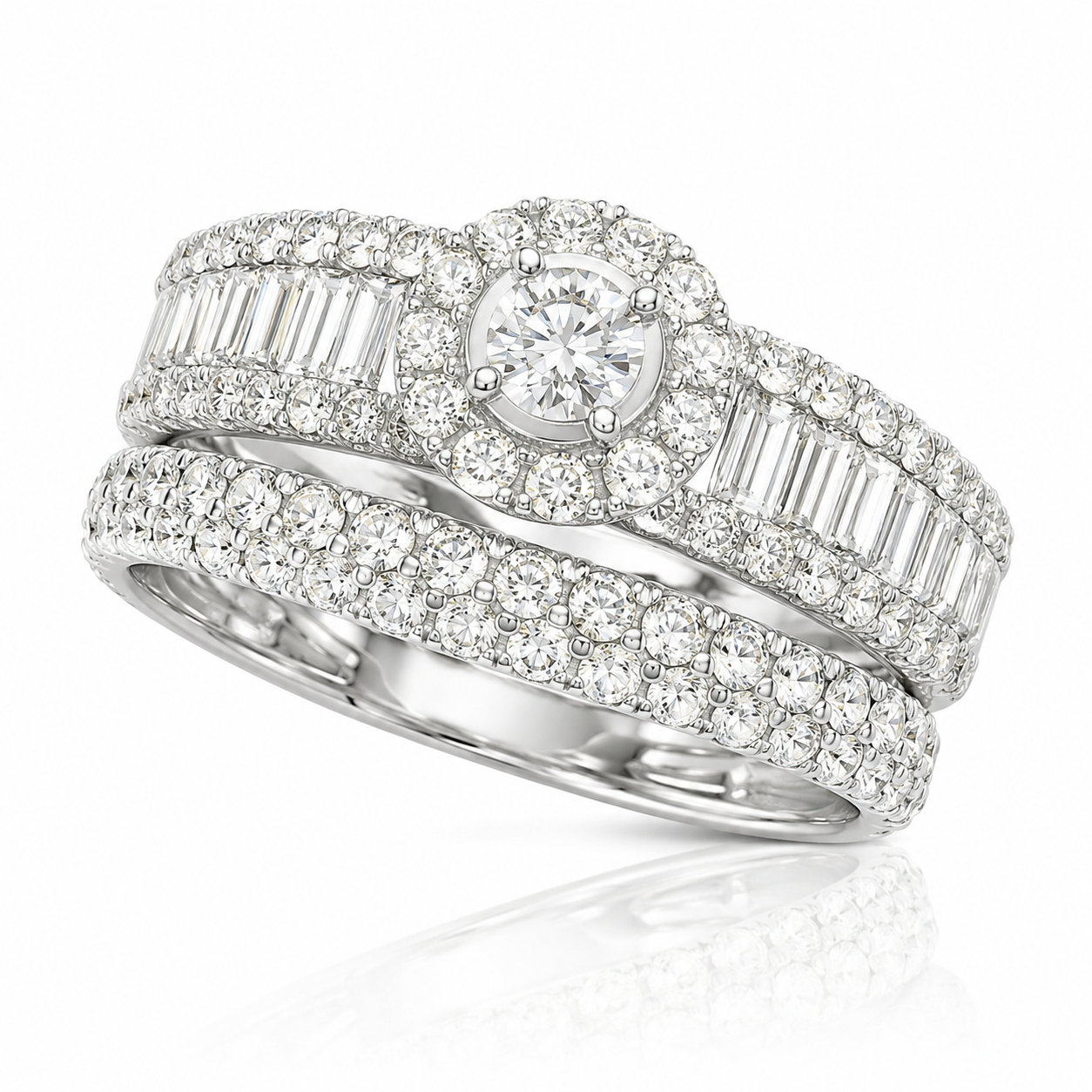 Pierścionek diamentowy, białe złoto 0,58 ct Ekskluzywne Zegarki