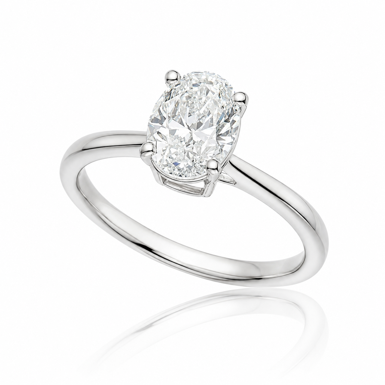 Pierścionek diamentowy, białe złoto 1,00 ct Ekskluzywne Zegarki