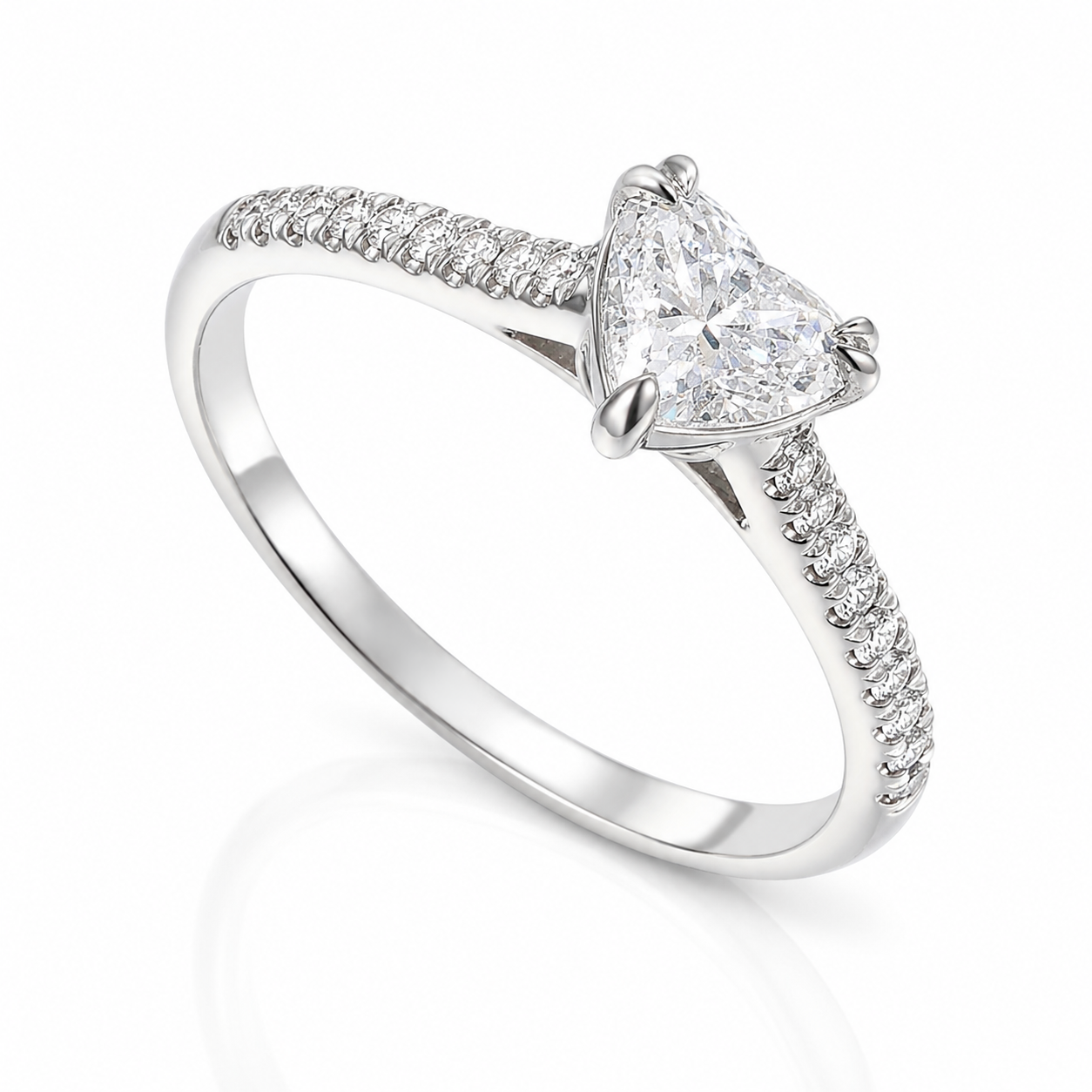 Pierścionek diamentowy, białe złoto 0,60 ct Ekskluzywne Zegarki