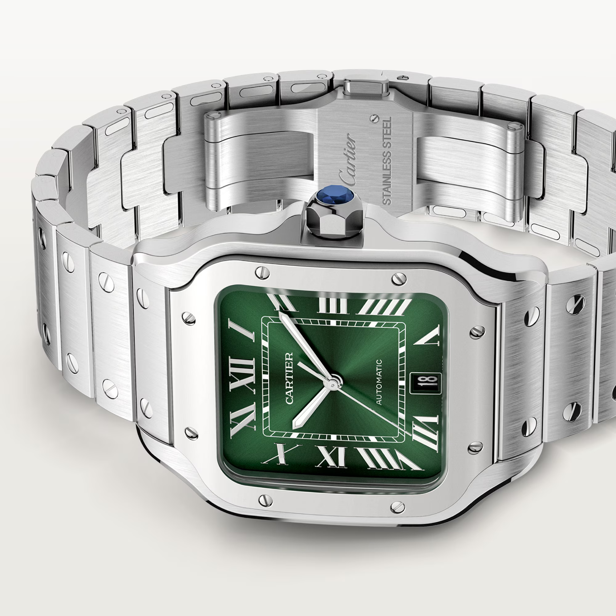 Cartier Santos de Cartier Large Green Ekskluzywne Zegarki
