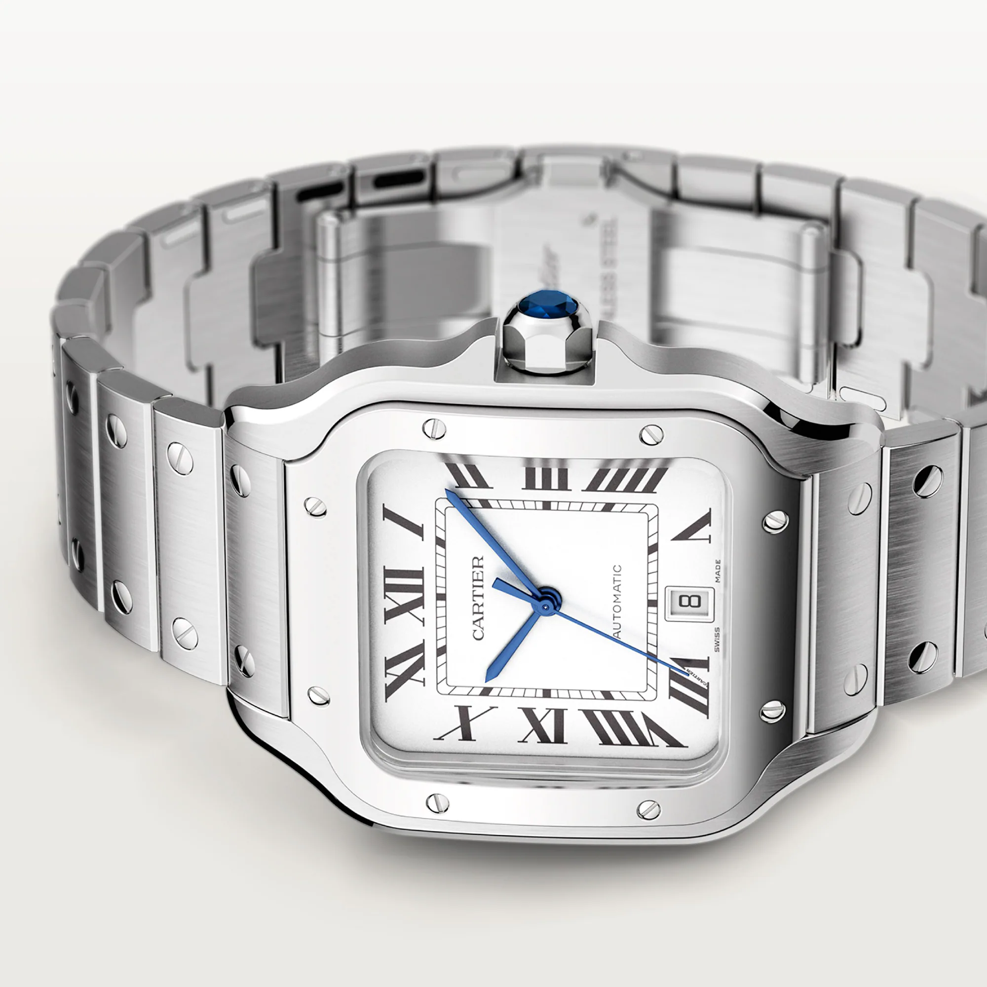 Cartier Santos de Cartier Large White Ekskluzywne Zegarki