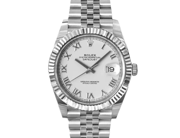 Rolex Datejust 41 White Roman Dial Ekskluzywne Zegarki