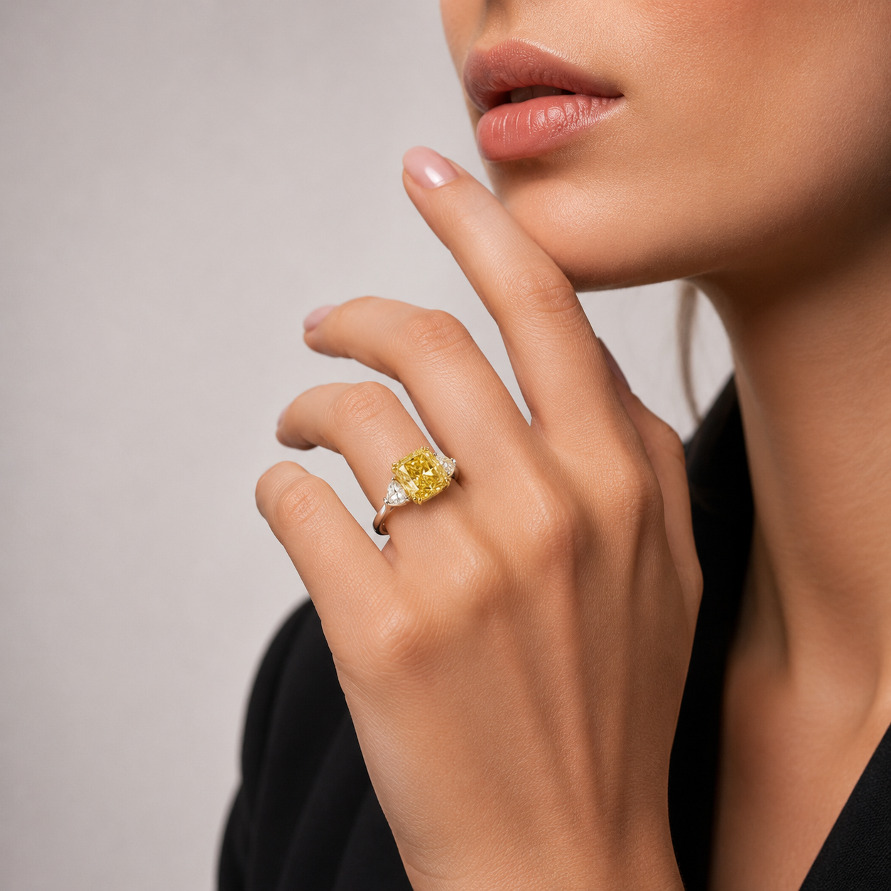 Pierścionek diamentowy, białe złoto 3,57 ct Ekskluzywne Zegarki