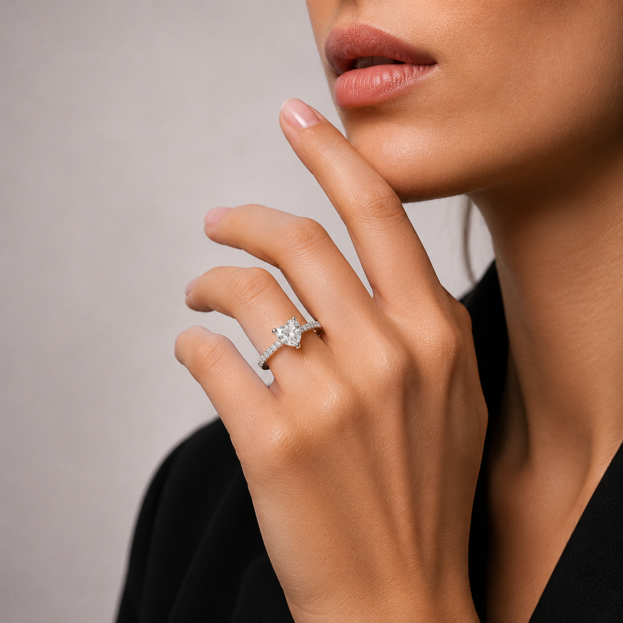 Pierścionek diamentowy, białe złoto 0,60 ct Ekskluzywne Zegarki