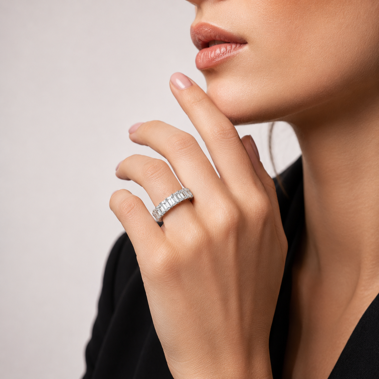 Pierścionek diamentowy, białe złoto 5,25 ct Ekskluzywne Zegarki
