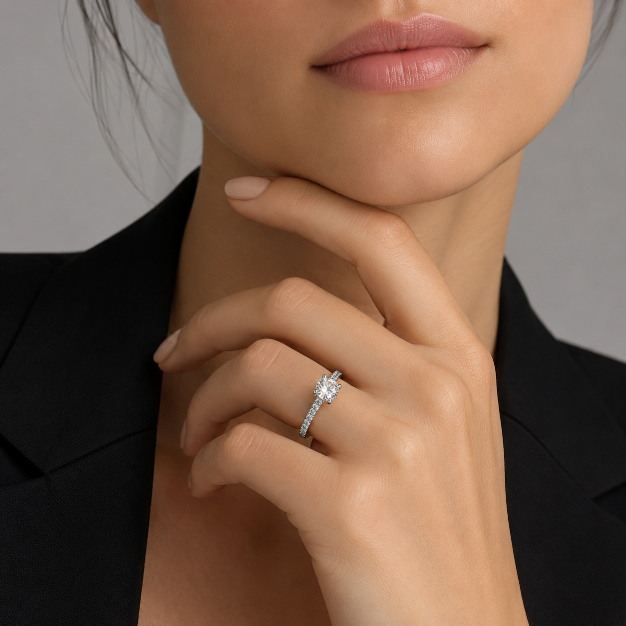 Pierścionek diamentowy, białe złoto 1,12 ct Ekskluzywne Zegarki