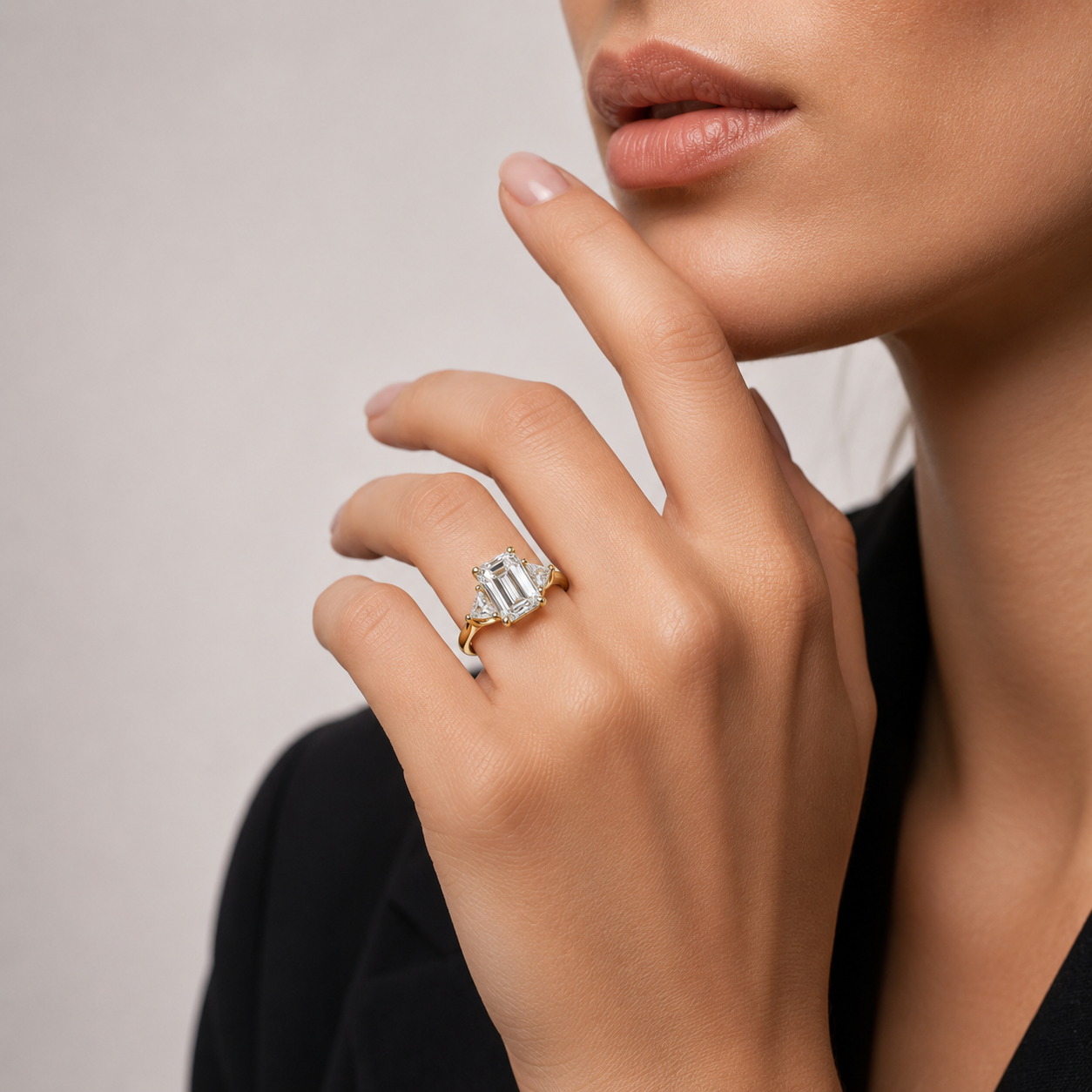 Pierścionek diamentowy, białe złoto 3,50 ct Ekskluzywne Zegarki