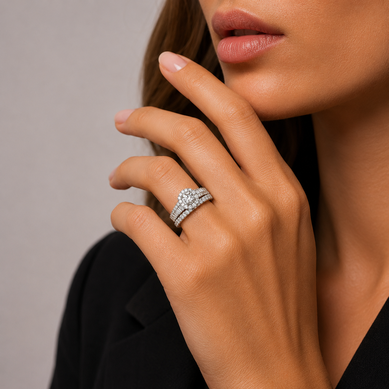 Pierścionek diamentowy, białe złoto 0,58 ct Ekskluzywne Zegarki