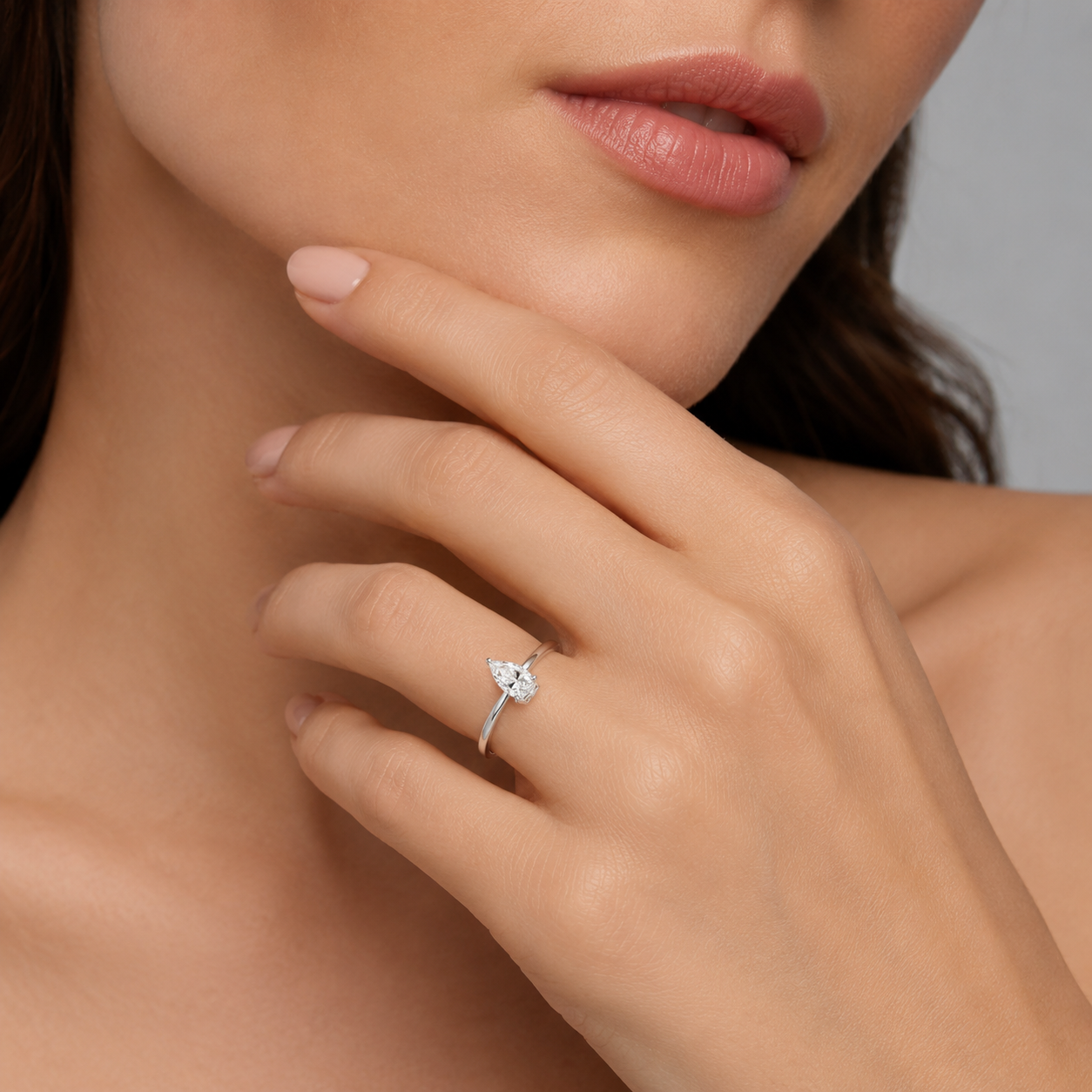 Pierścionek diamentowy, białe złoto 0,50 ct Ekskluzywne Zegarki